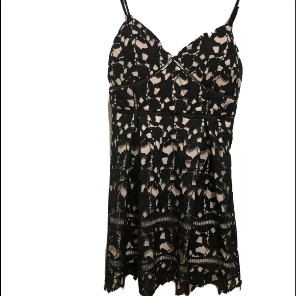 New Rebecca Taylor Black Lace Dress size:4